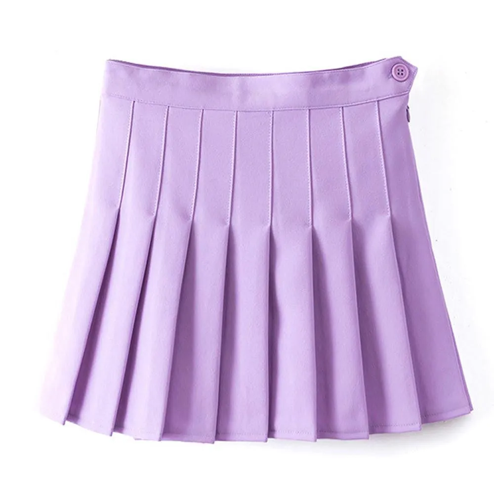 Women Summer Skirt Casual Cute Above Knee Polyester Mini Short Skirts Woman Skirt Saia Minirock Spring Winter