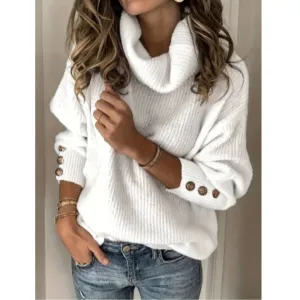 Women's Chic Warm Knitted Roll Neck Sweater | Oversized