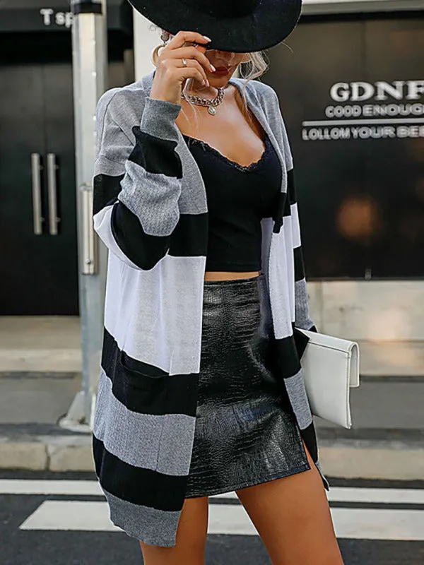 Women's Color Block Cardigan Sweater
