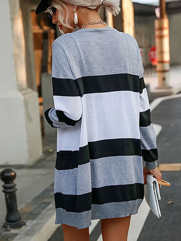 Women's Color Block Cardigan Sweater