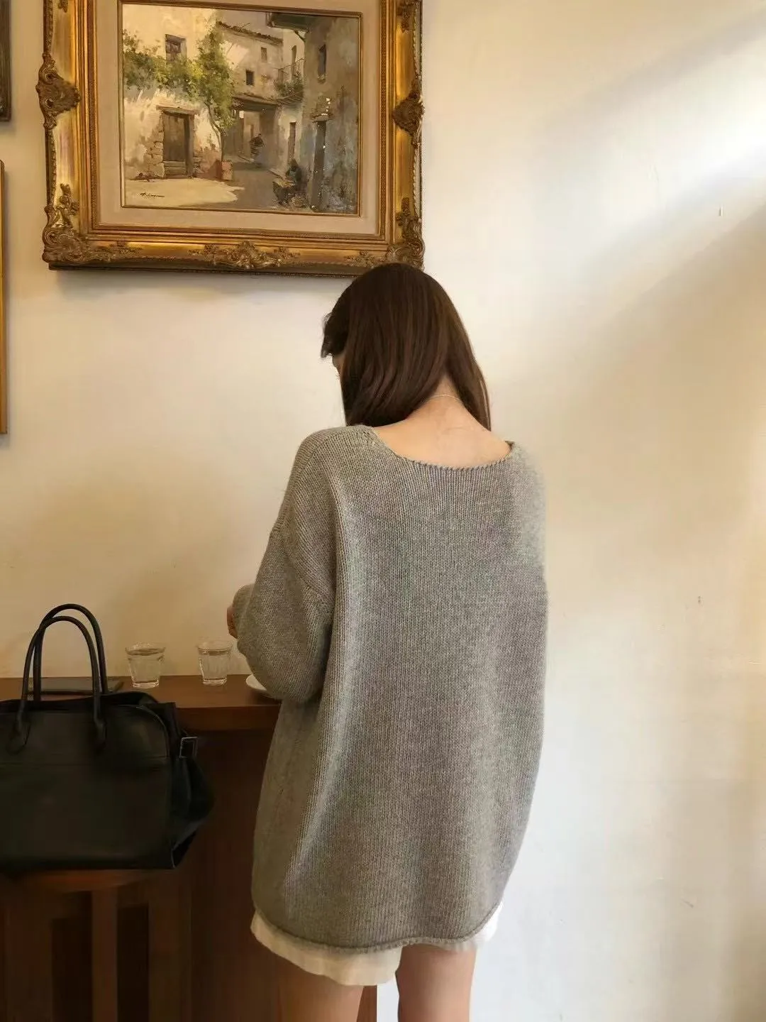 Wool knit top