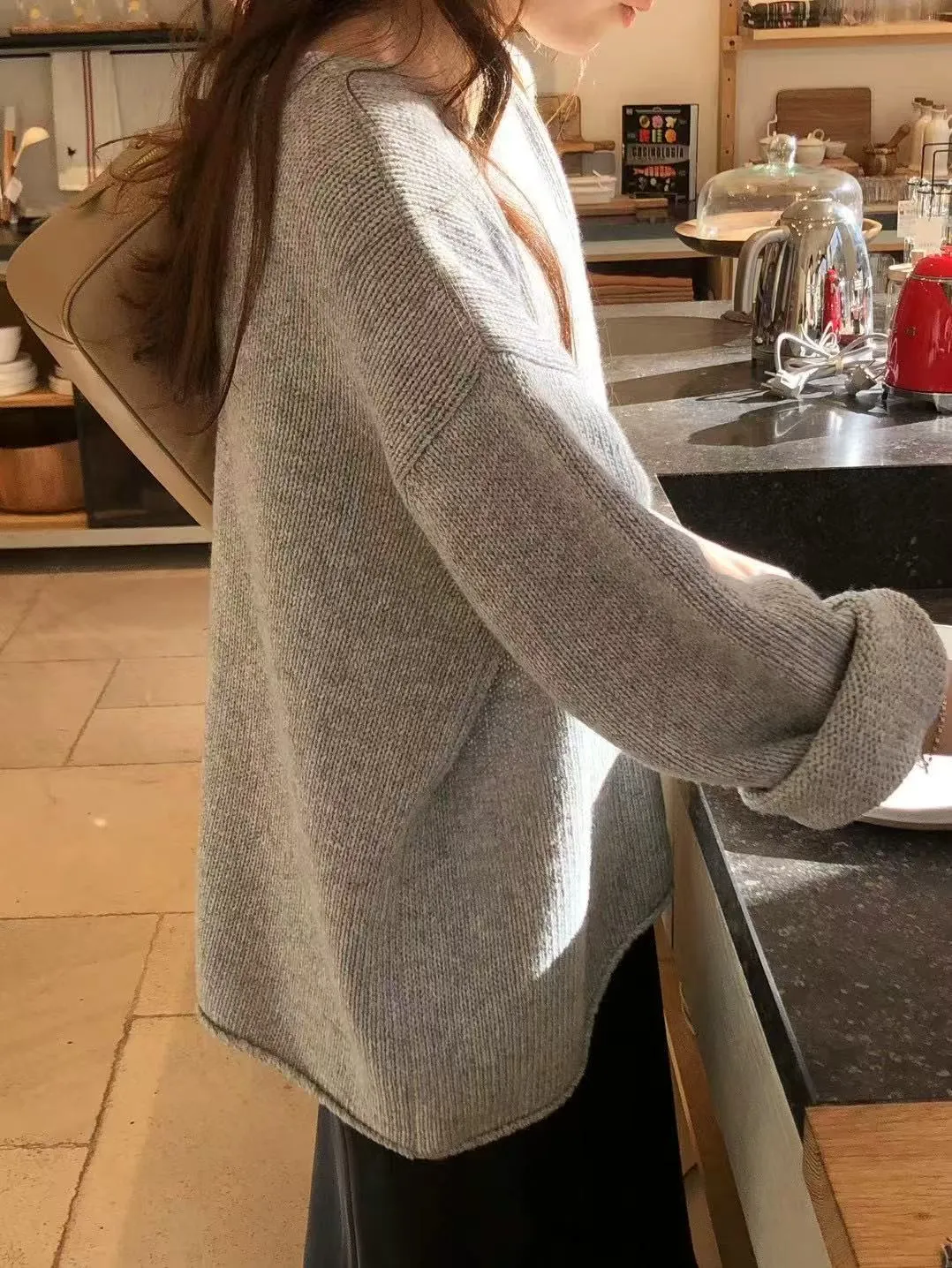 Wool knit top