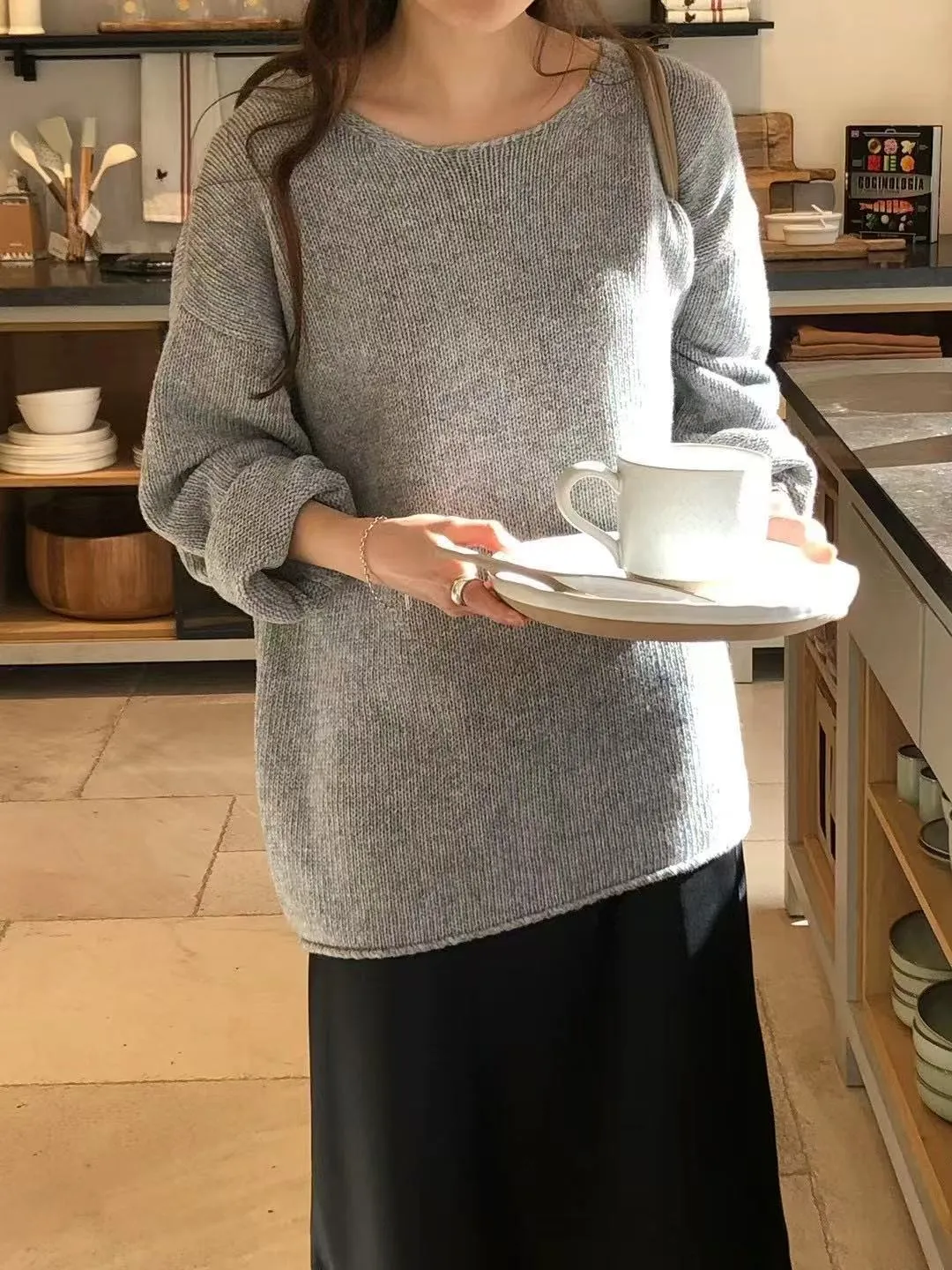 Wool knit top