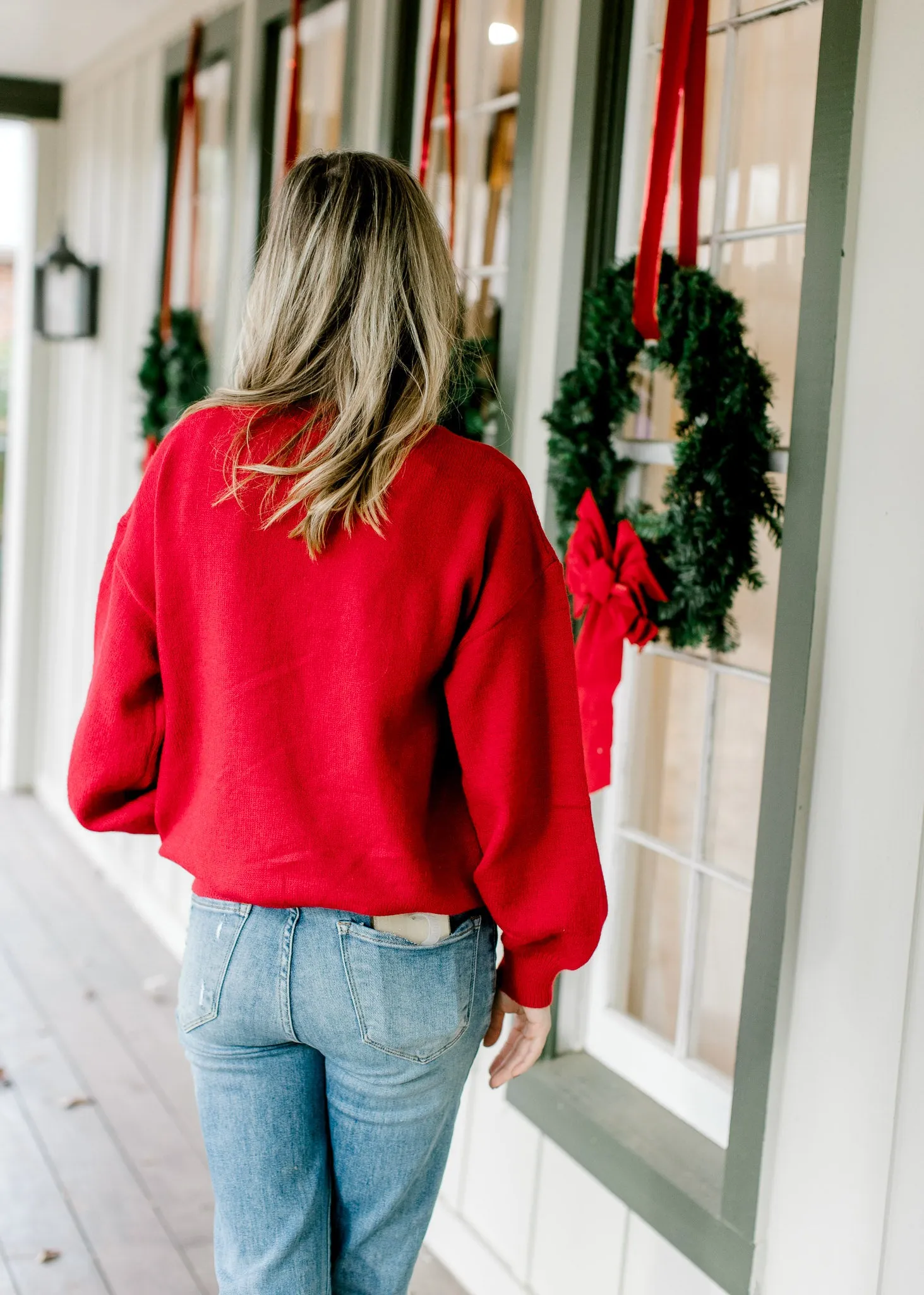 X Red Merry Sweater