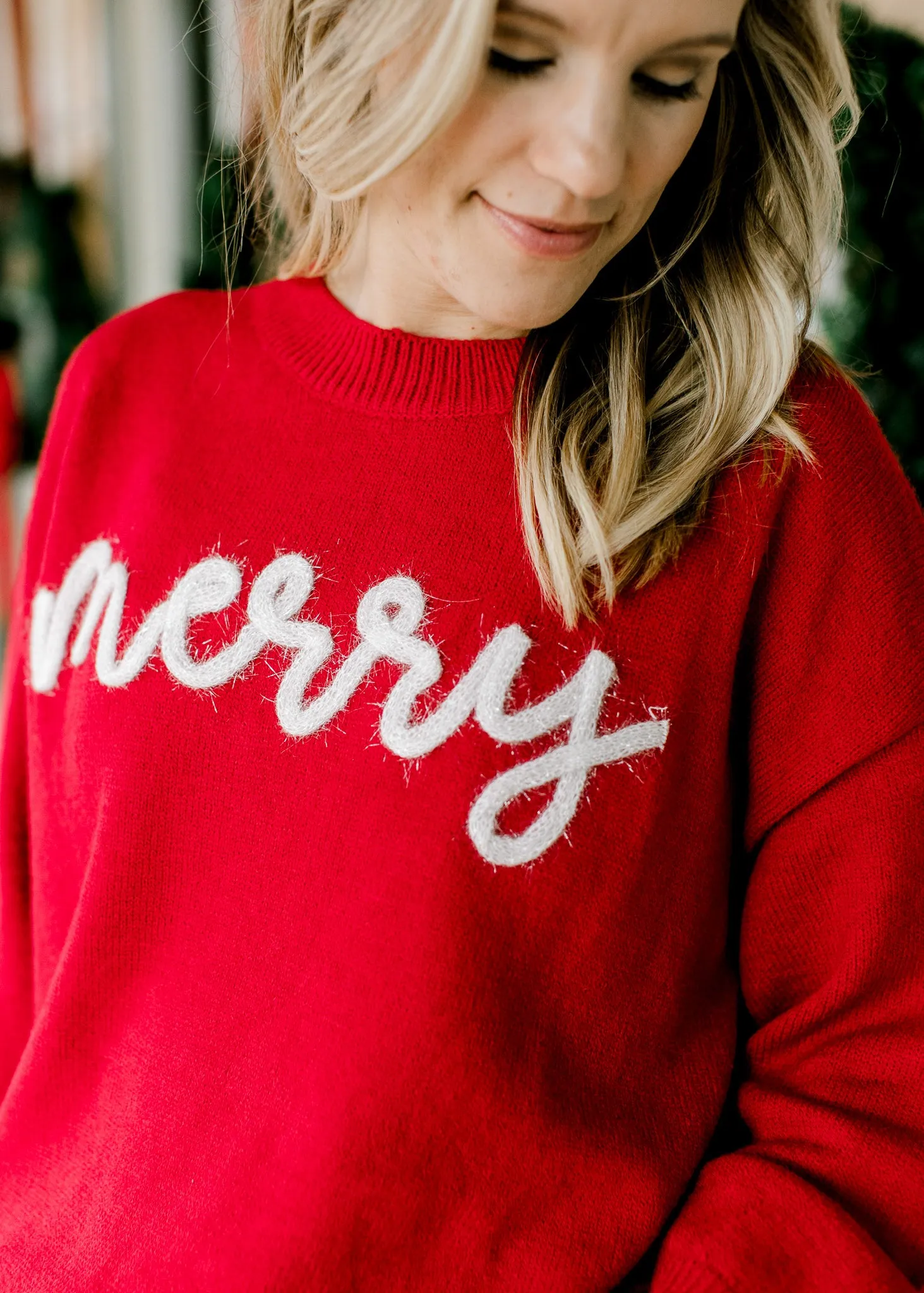 X Red Merry Sweater