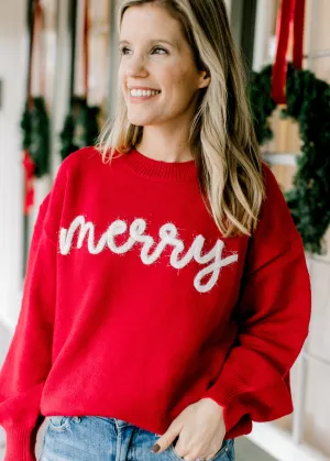 X Red Merry Sweater
