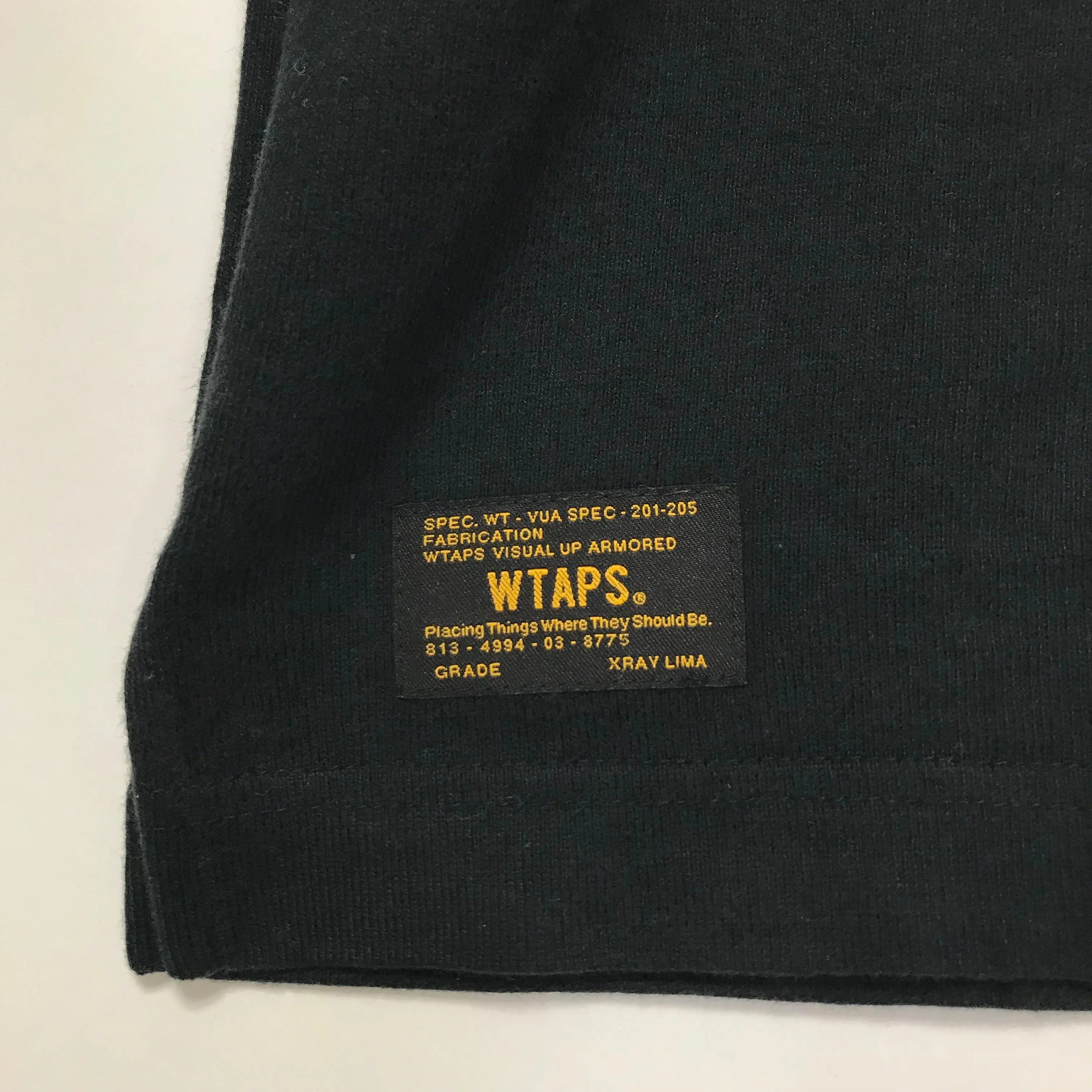 [XL] WTAPS QB 3/4 TEE BLACK