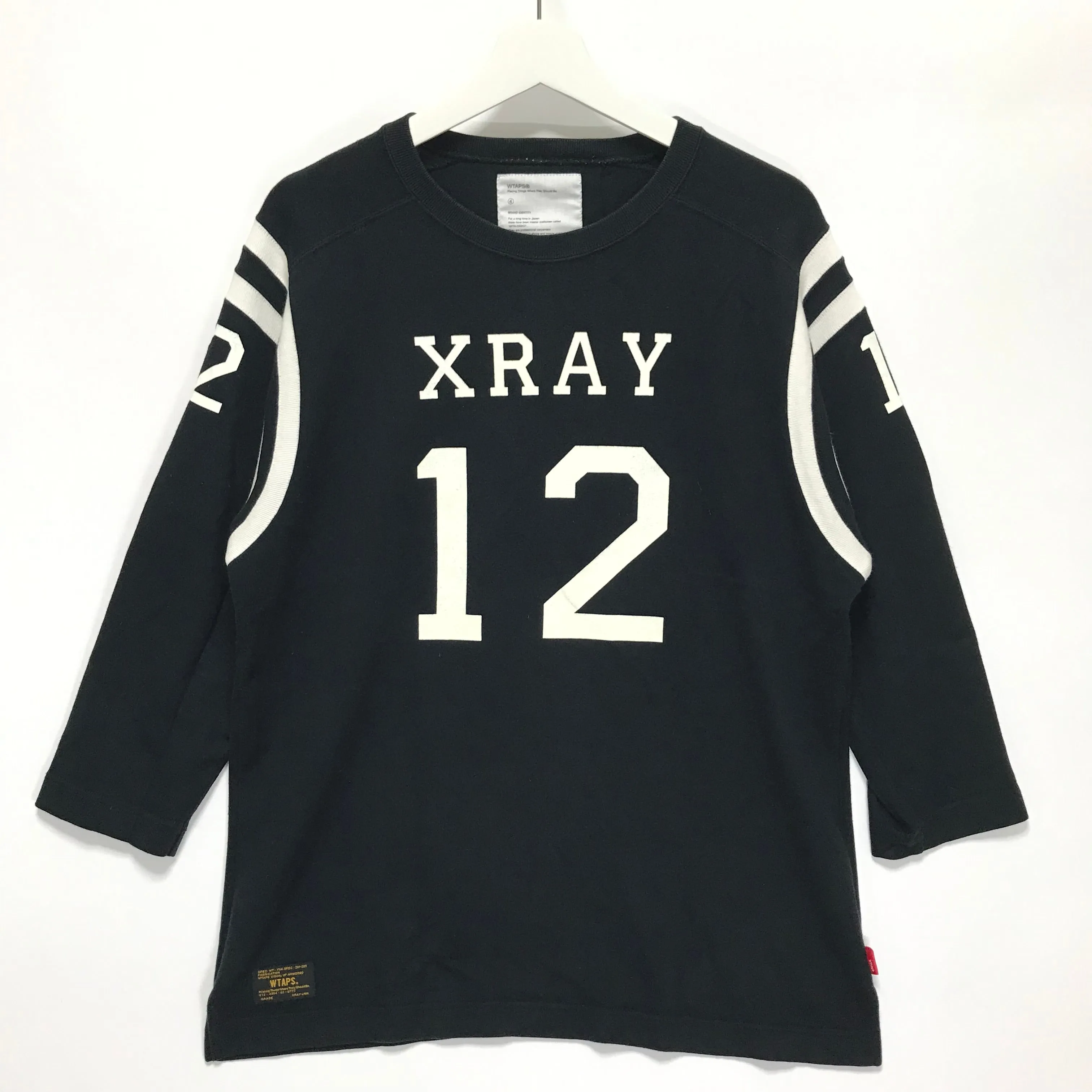 [XL] WTAPS QB 3/4 TEE BLACK