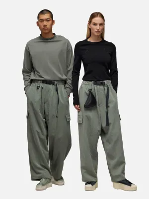 Y-3 Wide Cargo Pants - Stone Green