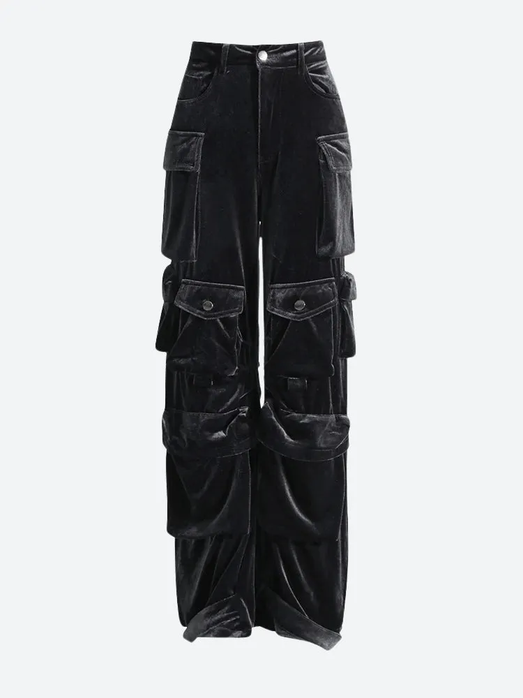 Y2K Velvet Cargo Pants