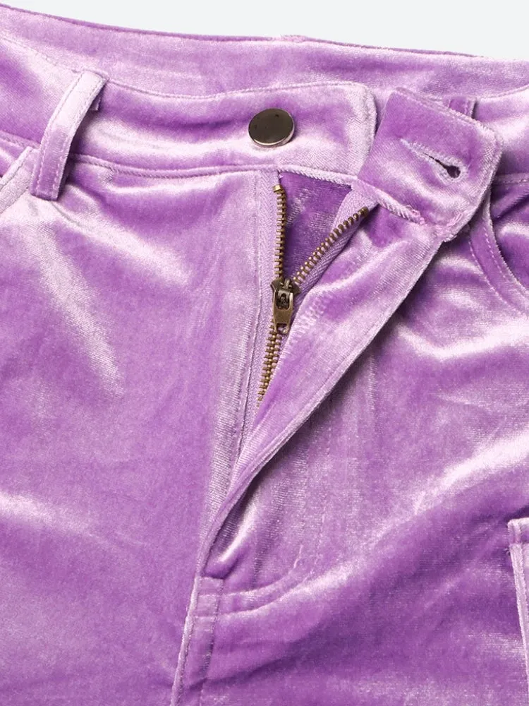 Y2K Velvet Cargo Pants