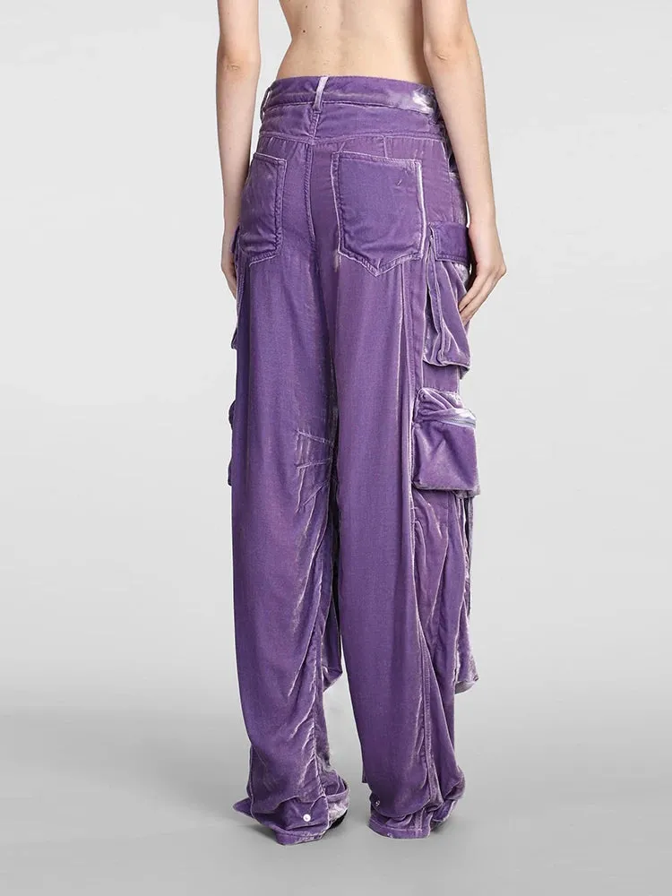 Y2K Velvet Cargo Pants