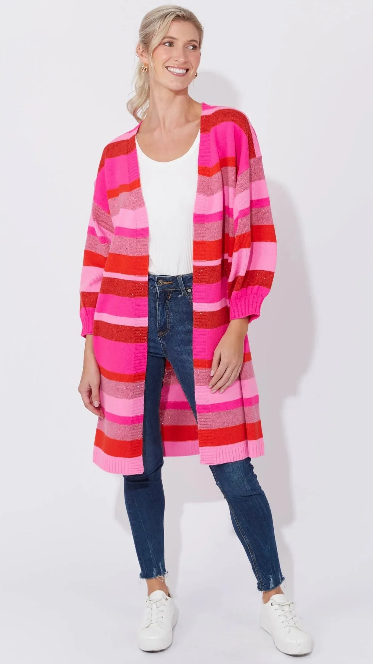 Yuma Cardigan - Chilli/Pink