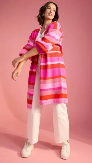 Yuma Cardigan - Chilli/Pink